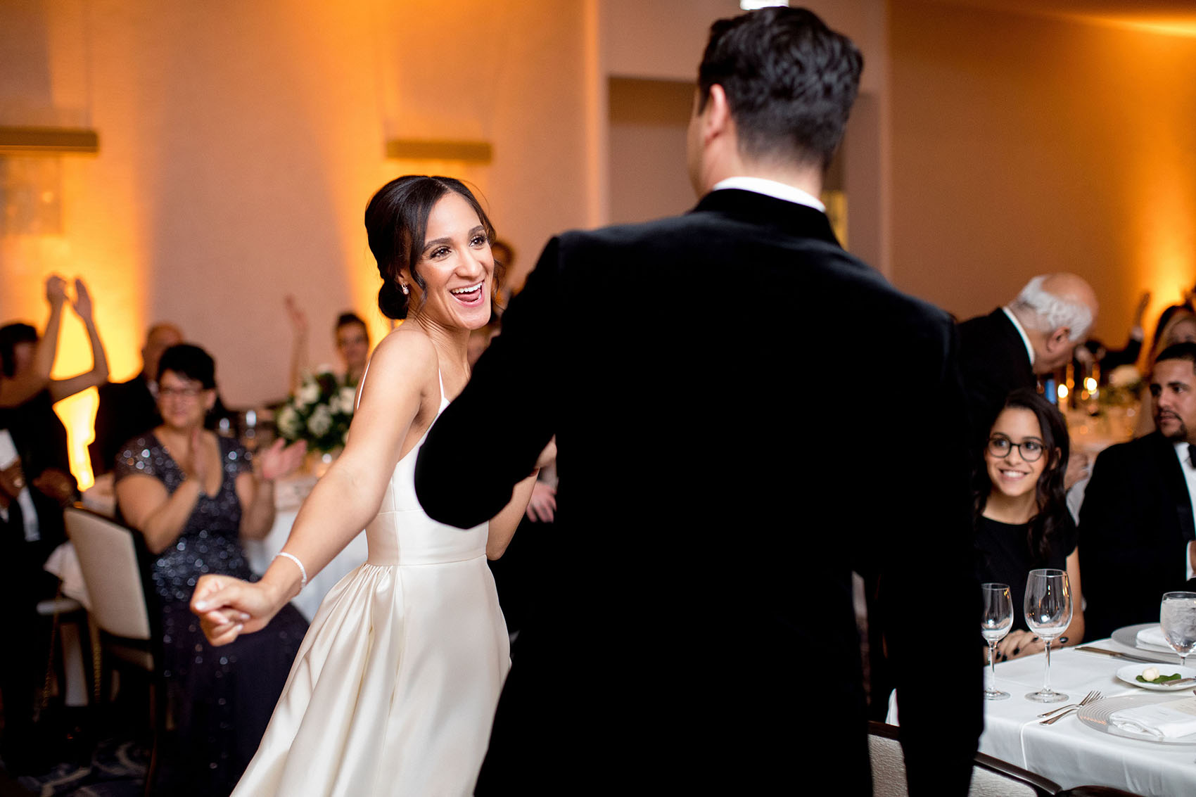 bride dancing at reception at the ritz carlton chicago