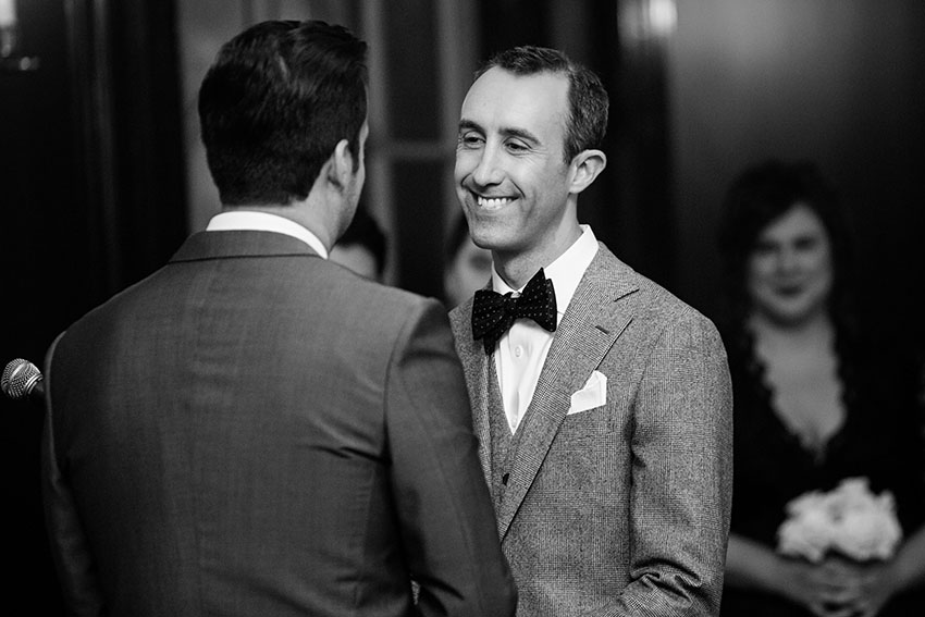 candid groom photo at the chicago athletic association hotel