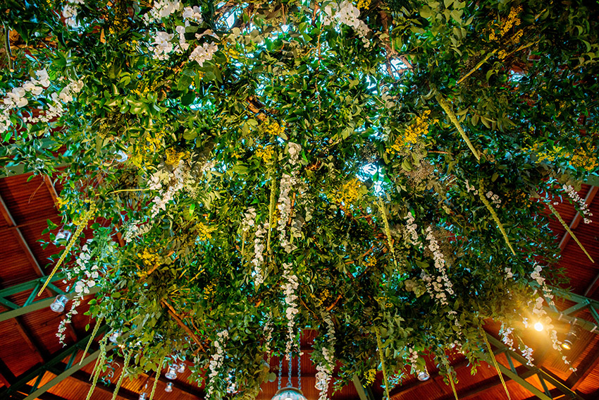 a floral chuppah at cafe brauer