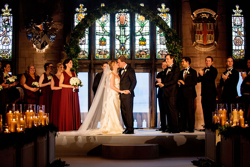 cathedral hall university club of chicago wedding ceremony photos 