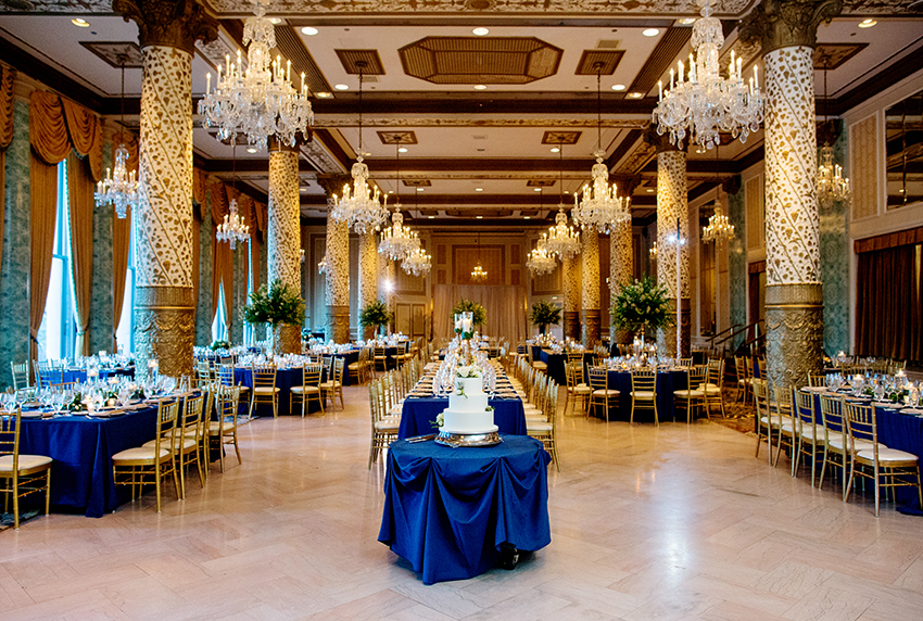 gold coast room drake hotel wedding reception details