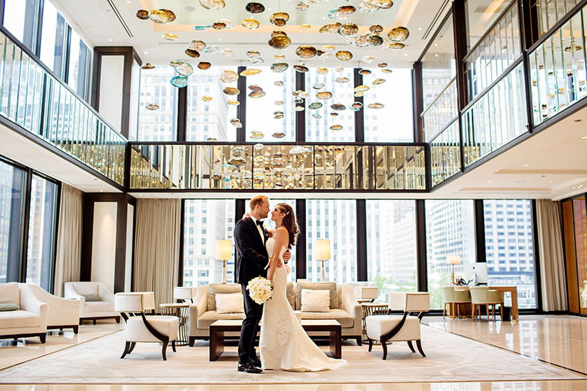 langham hotel chicago wedding lobby